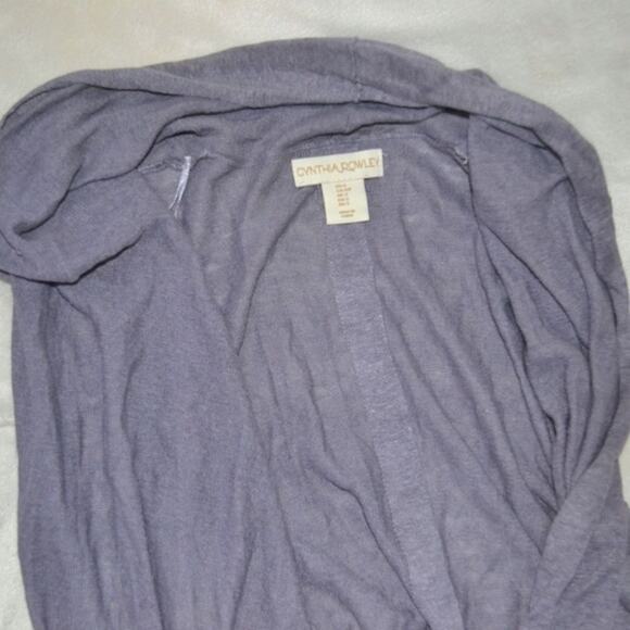 Cynthia Rowley Muted Purple Sleeveless Cardigan | Sz S - Picture 3 of 6